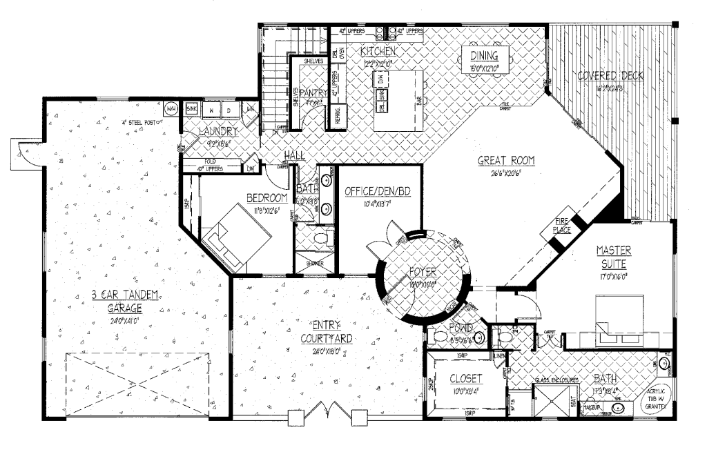 2 1P MAIN LEVEL PRESENTATION PLAN Hillcrest At Forest Trails 2-1p-main-level-presentation-plan-hillcrest-at-forest-trails